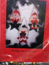 8'' XMAS STARS, MR/MRS CLAUS,ELF SWING ORNAMENTS,BELLS PATTERN
